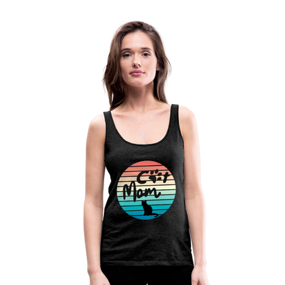 Frauen Premium Tank Top - Cat Mom - Anthrazit