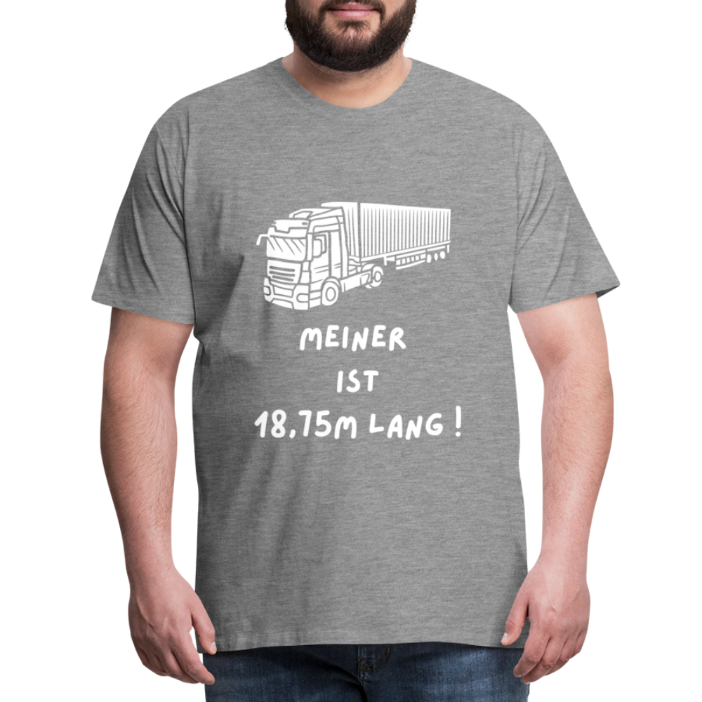 Männer Premium T-Shirt - Lkw Länge - Grau meliert