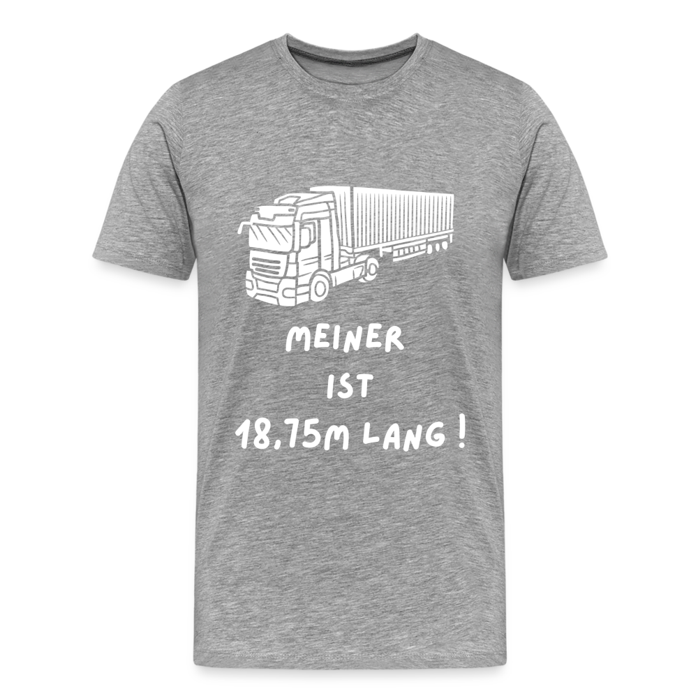 Männer Premium T-Shirt - Lkw Länge - Grau meliert