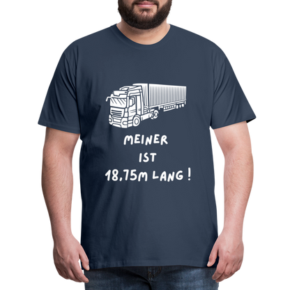 Männer Premium T-Shirt - Lkw Länge - Navy