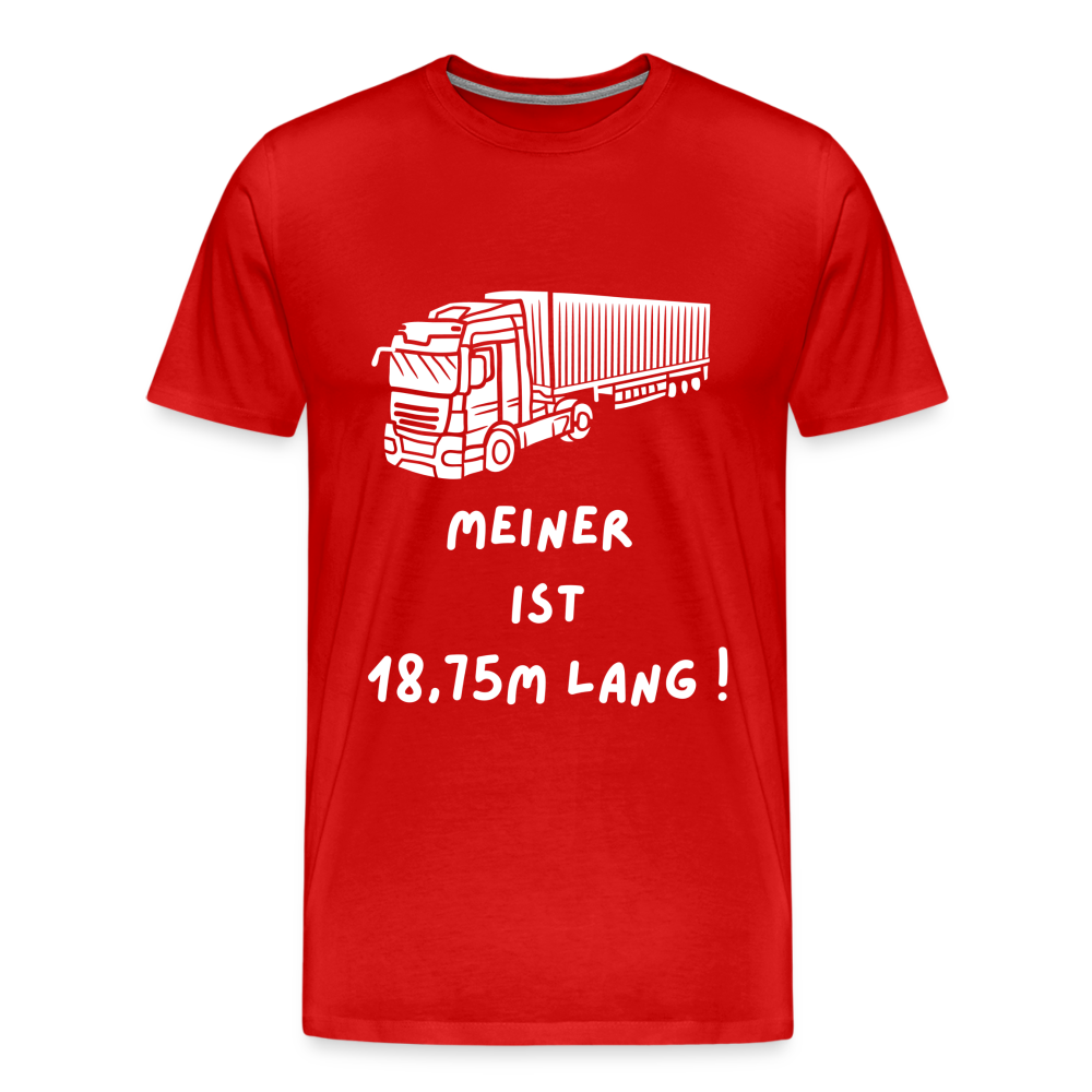 Männer Premium T-Shirt - Lkw Länge - Rot