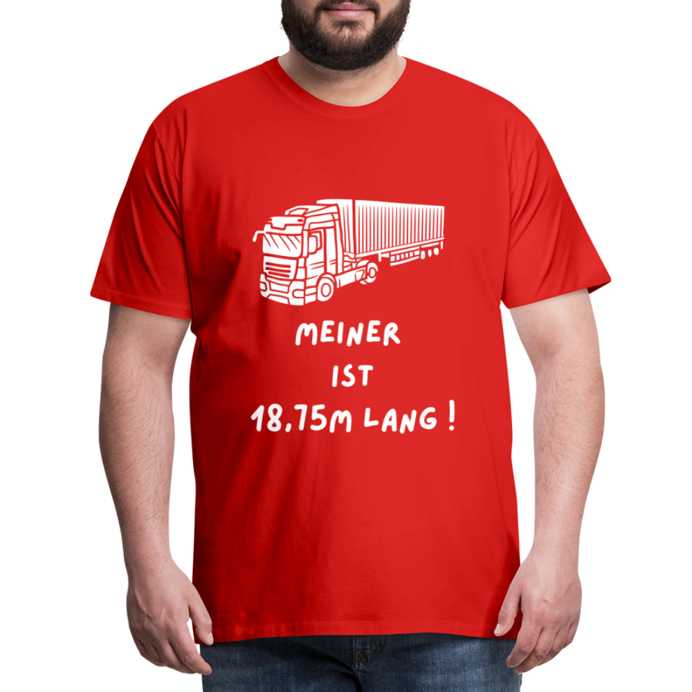 Männer Premium T-Shirt - Lkw Länge - Rot