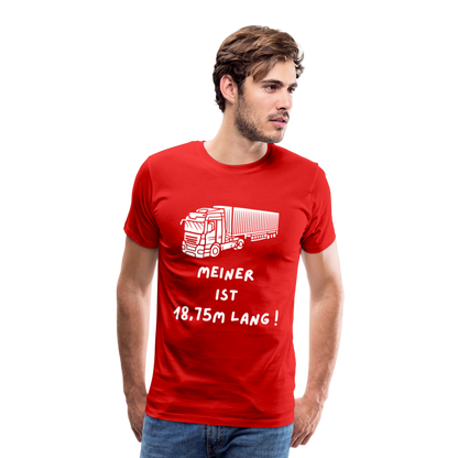 Männer Premium T-Shirt - Lkw Länge - Rot