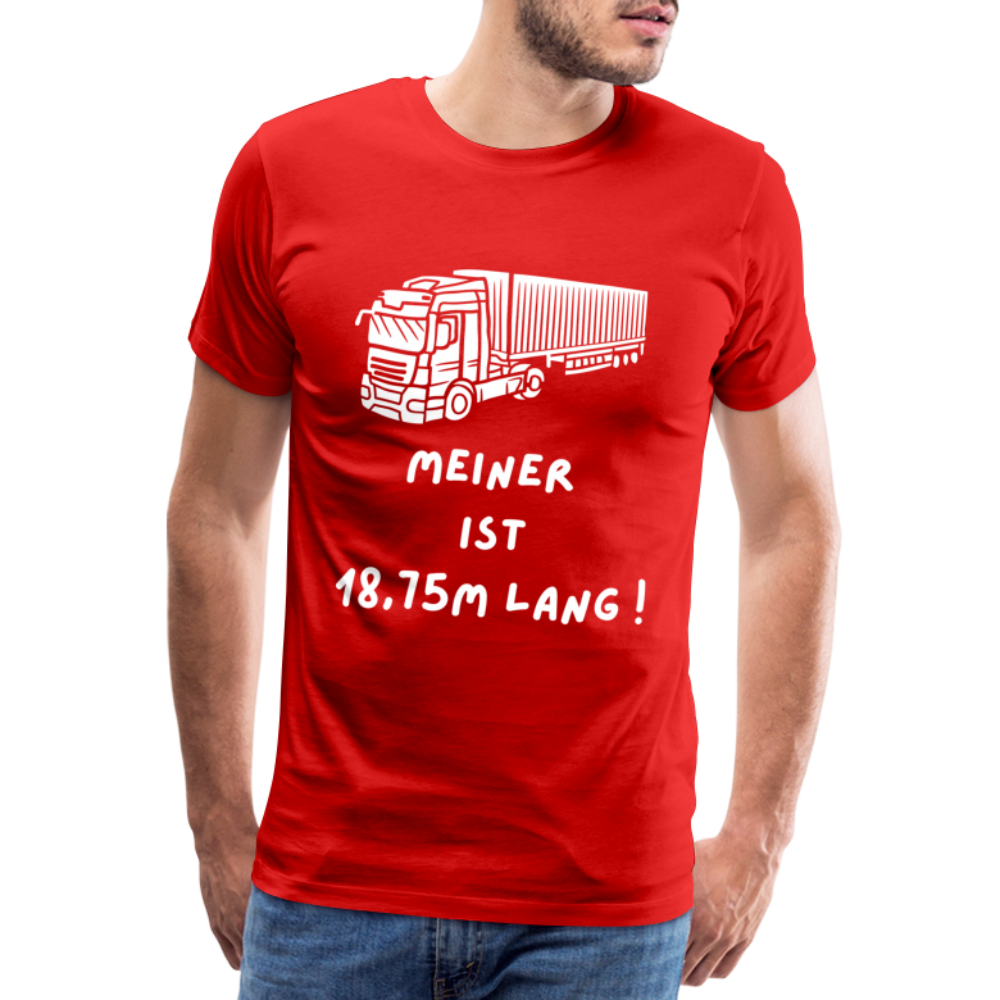 Männer Premium T-Shirt - Lkw Länge - Rot