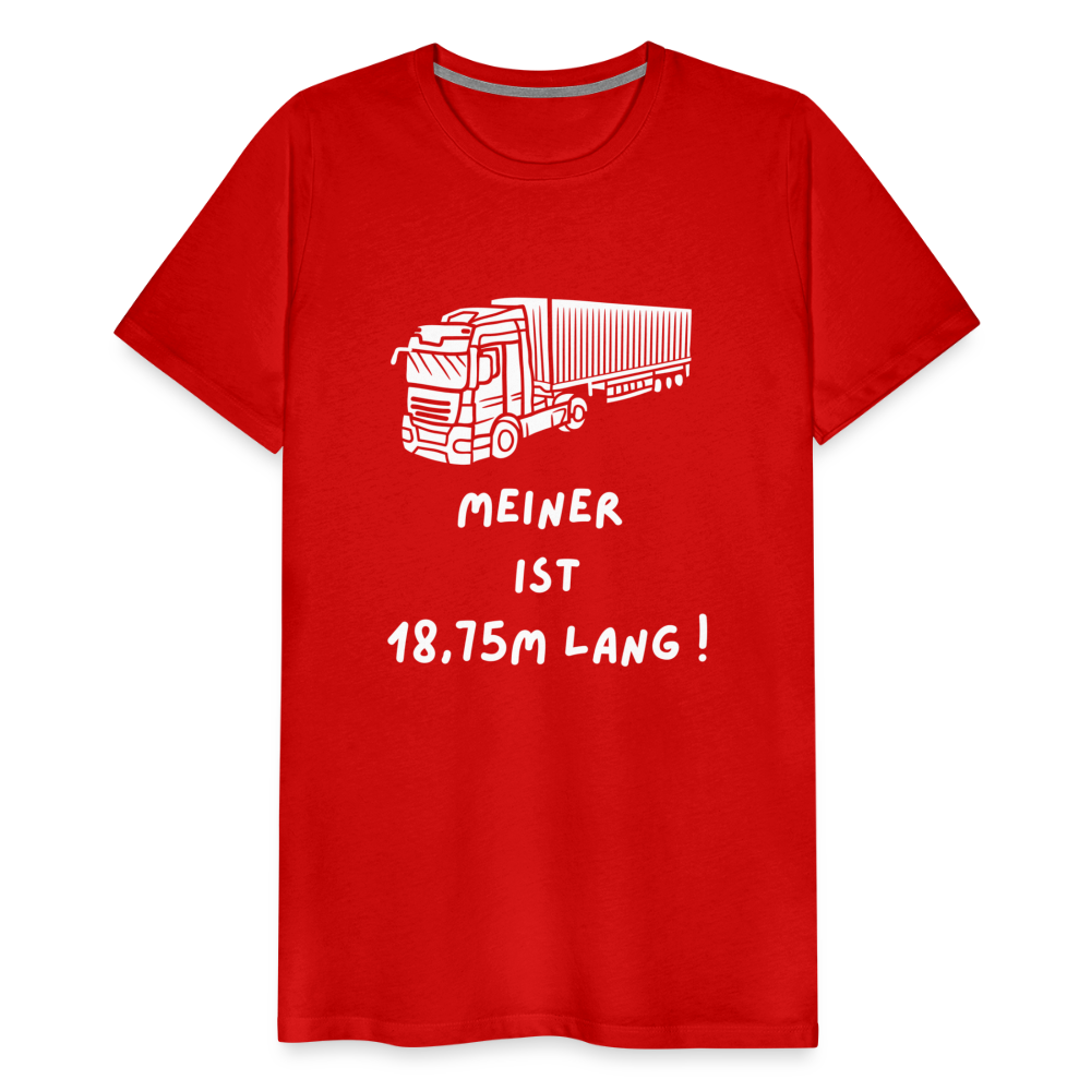 Männer Premium T-Shirt - Lkw Länge - Rot