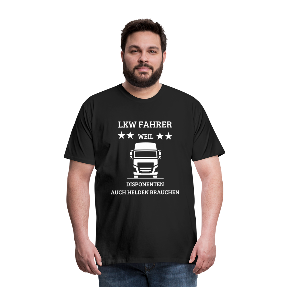 Männer Premium T-Shirt - LKW Dispo Spruch - Schwarz