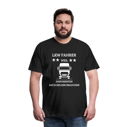 Männer Premium T-Shirt - LKW Dispo Spruch - Schwarz