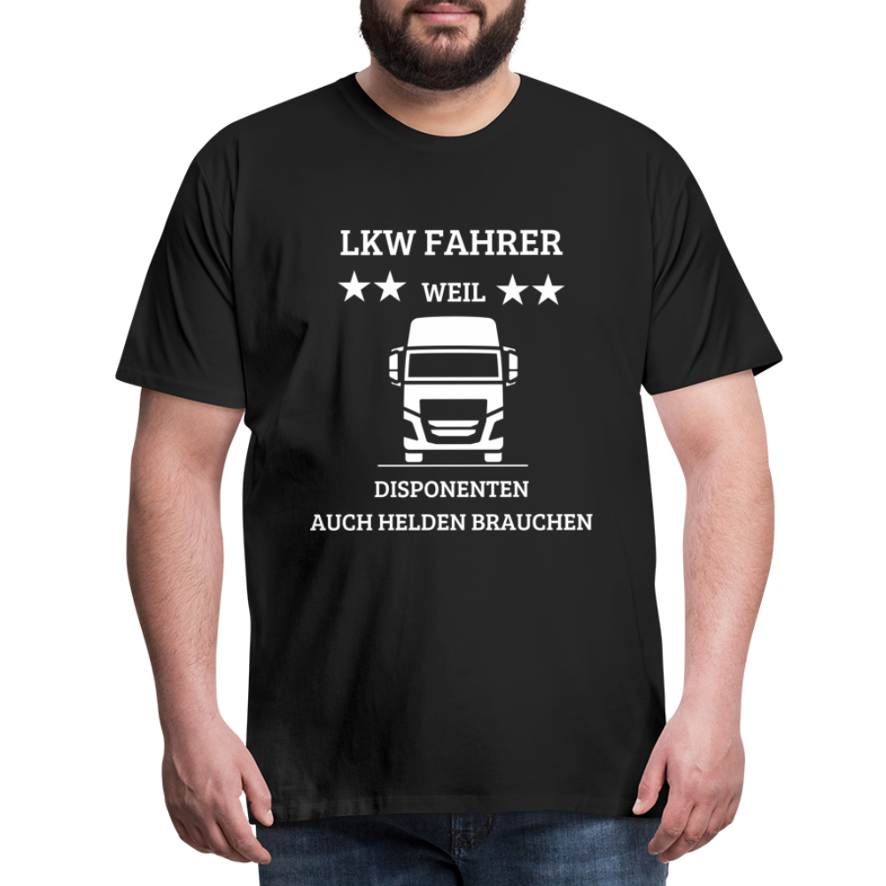 Männer Premium T-Shirt - LKW Dispo Spruch - Schwarz