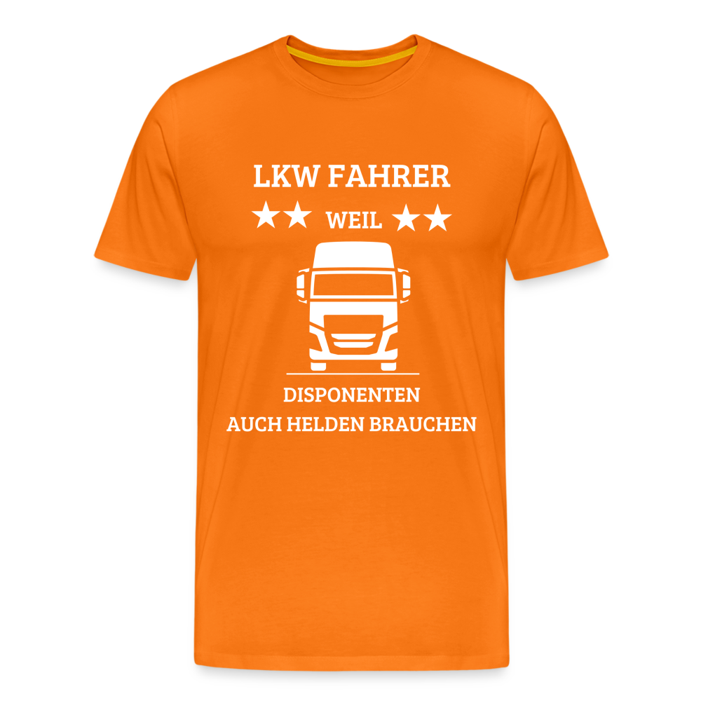 Männer Premium T-Shirt - LKW Dispo Spruch - Orange