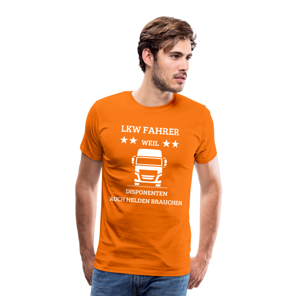 Männer Premium T-Shirt - LKW Dispo Spruch - Orange