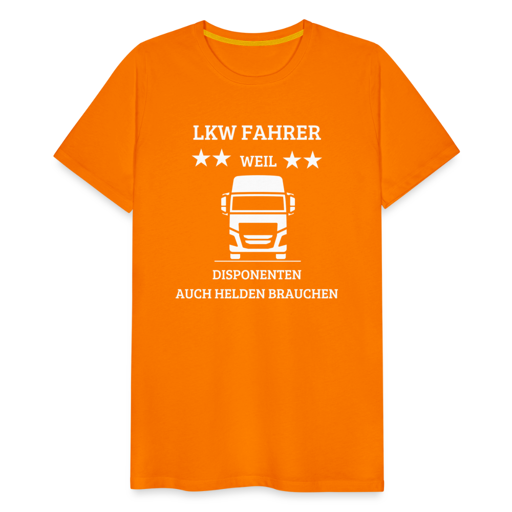 Männer Premium T-Shirt - LKW Dispo Spruch - Orange