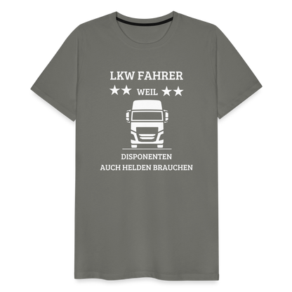 Männer Premium T-Shirt - LKW Dispo Spruch - Asphalt