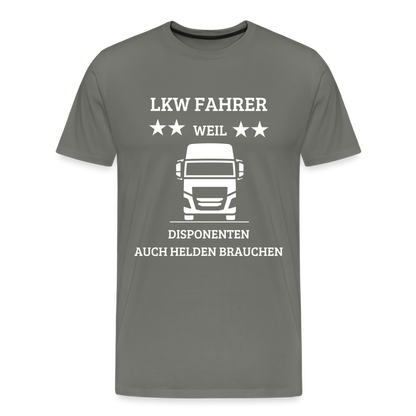 Männer Premium T-Shirt - LKW Dispo Spruch - Asphalt