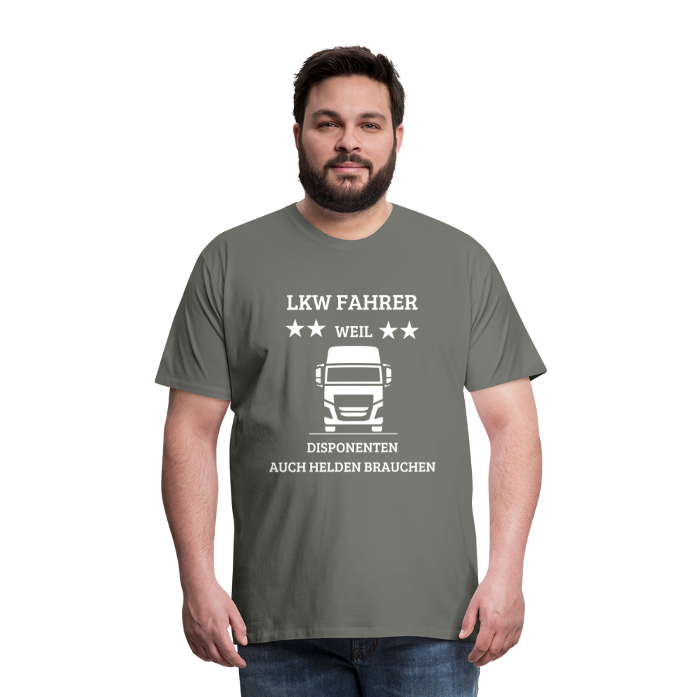 Männer Premium T-Shirt - LKW Dispo Spruch - Asphalt