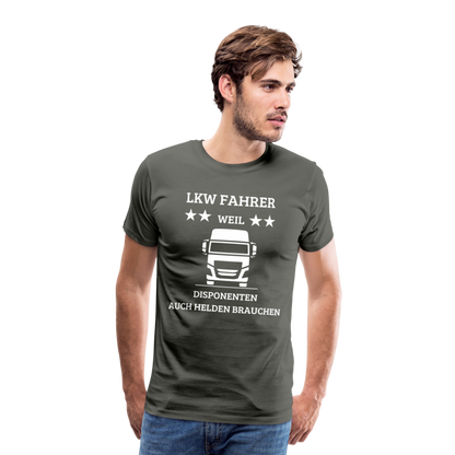 Männer Premium T-Shirt - LKW Dispo Spruch - Asphalt