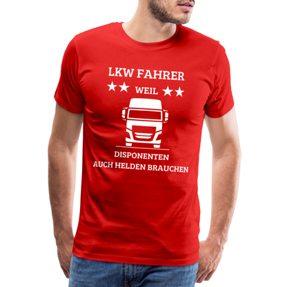 Männer Premium T-Shirt - LKW Dispo Spruch - Rot