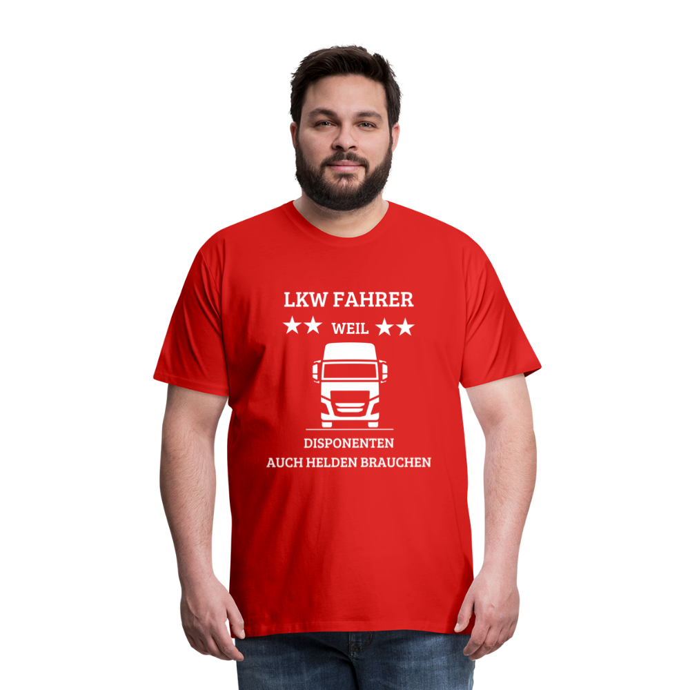 Männer Premium T-Shirt - LKW Dispo Spruch - Rot