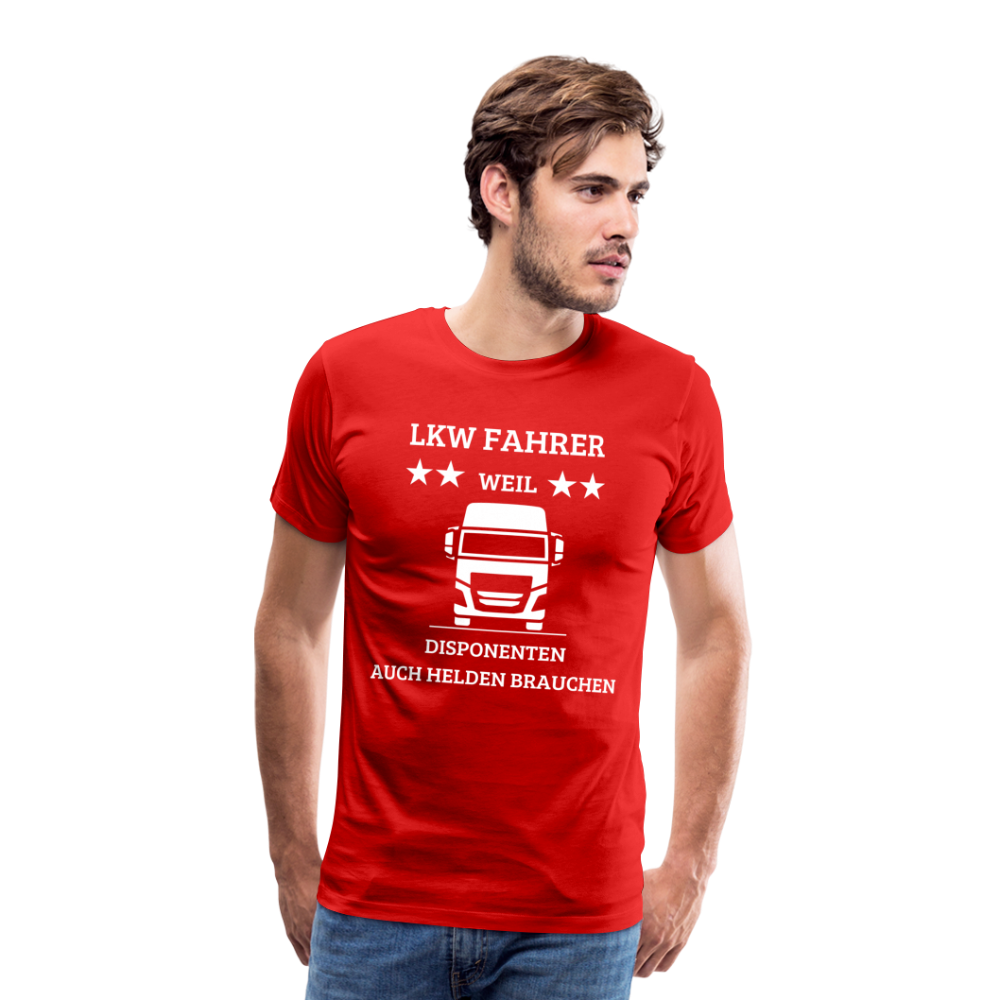 Männer Premium T-Shirt - LKW Dispo Spruch - Rot