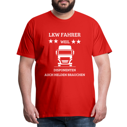 Männer Premium T-Shirt - LKW Dispo Spruch - Rot