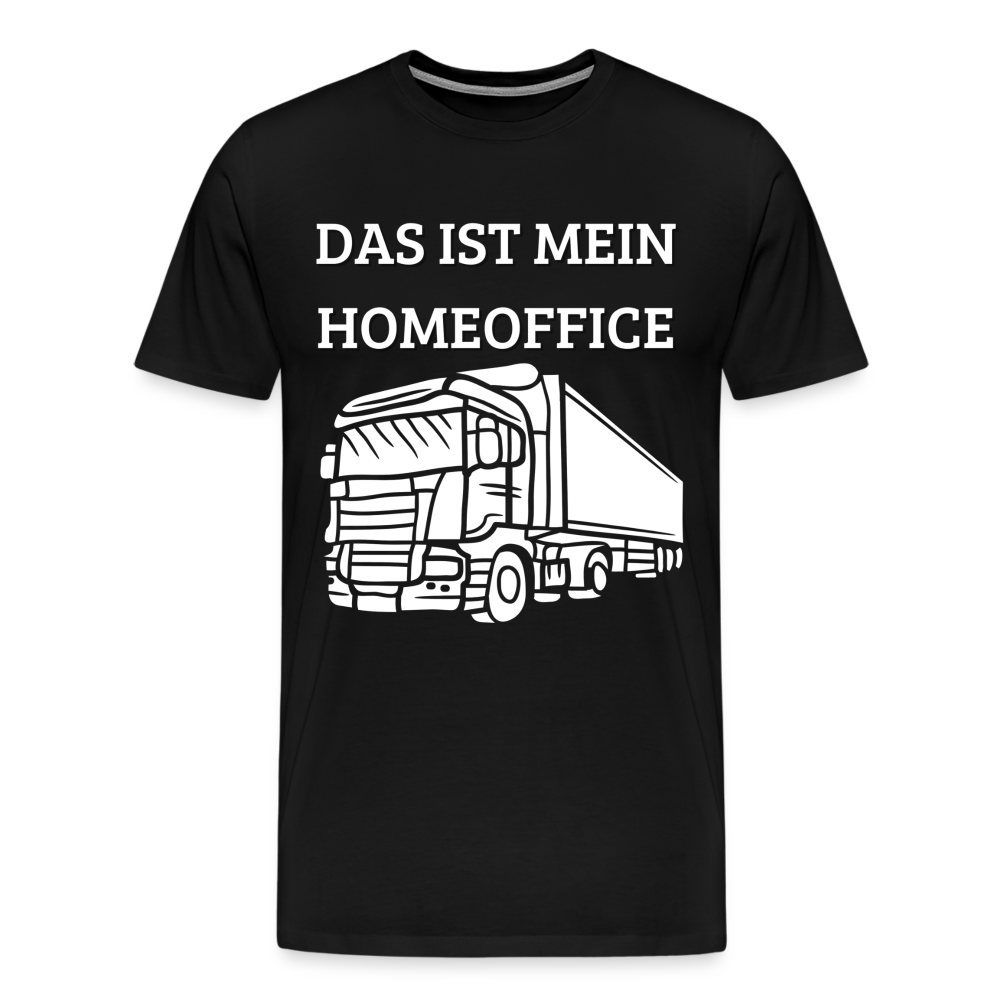 Männer Premium T-Shirt - LKW Homeoffice - Schwarz