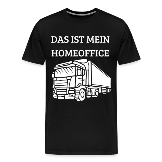 Männer Premium T-Shirt - LKW Homeoffice - Schwarz