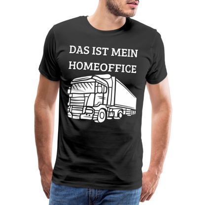 Männer Premium T-Shirt - LKW Homeoffice - Schwarz