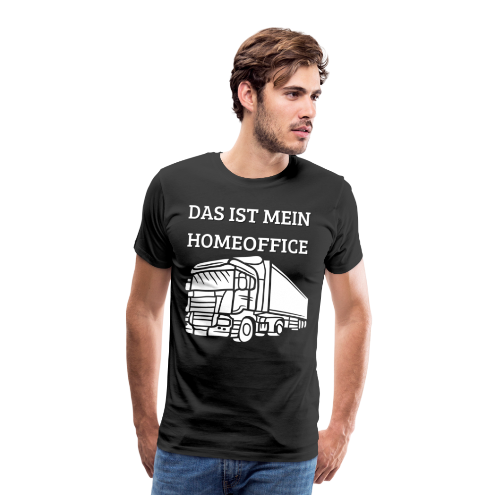 Männer Premium T-Shirt - LKW Homeoffice - Schwarz