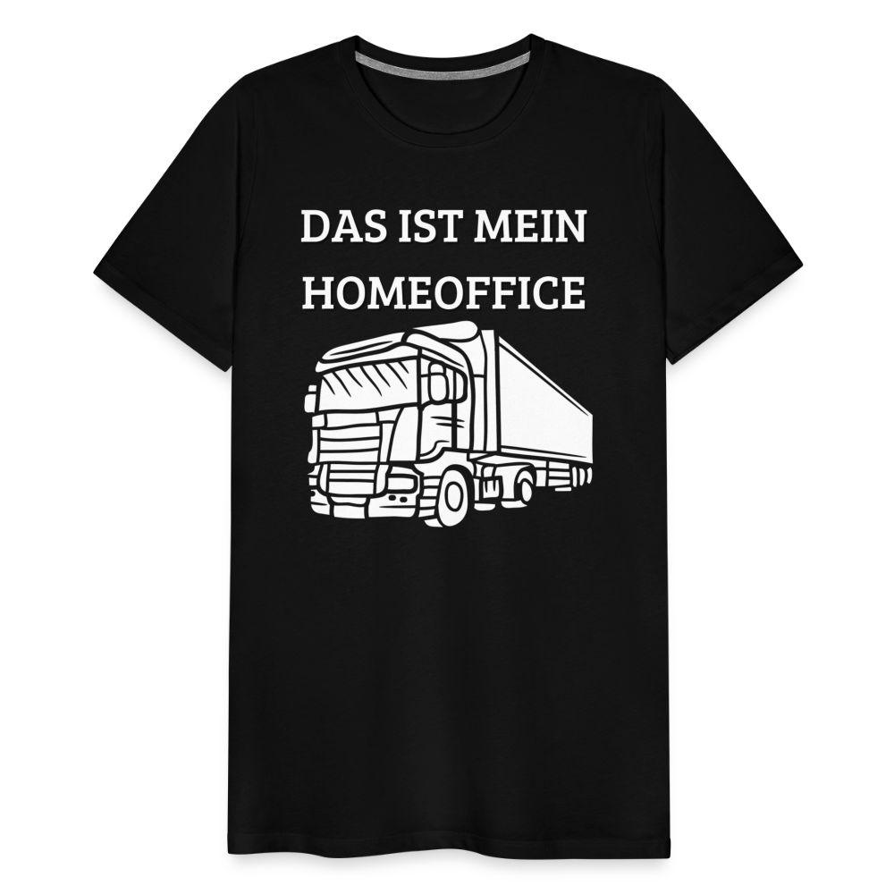 Männer Premium T-Shirt - LKW Homeoffice - Schwarz