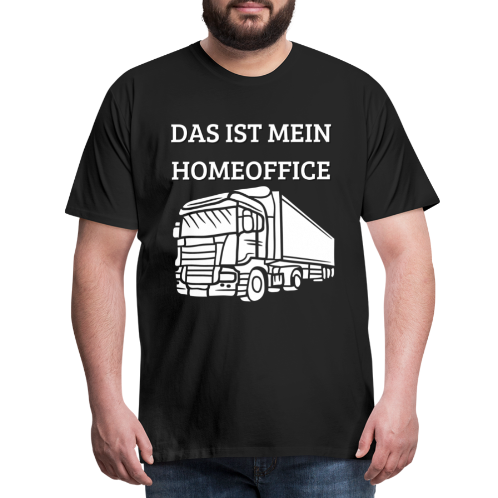 Männer Premium T-Shirt - LKW Homeoffice - Schwarz