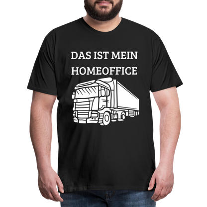 Männer Premium T-Shirt - LKW Homeoffice - Schwarz