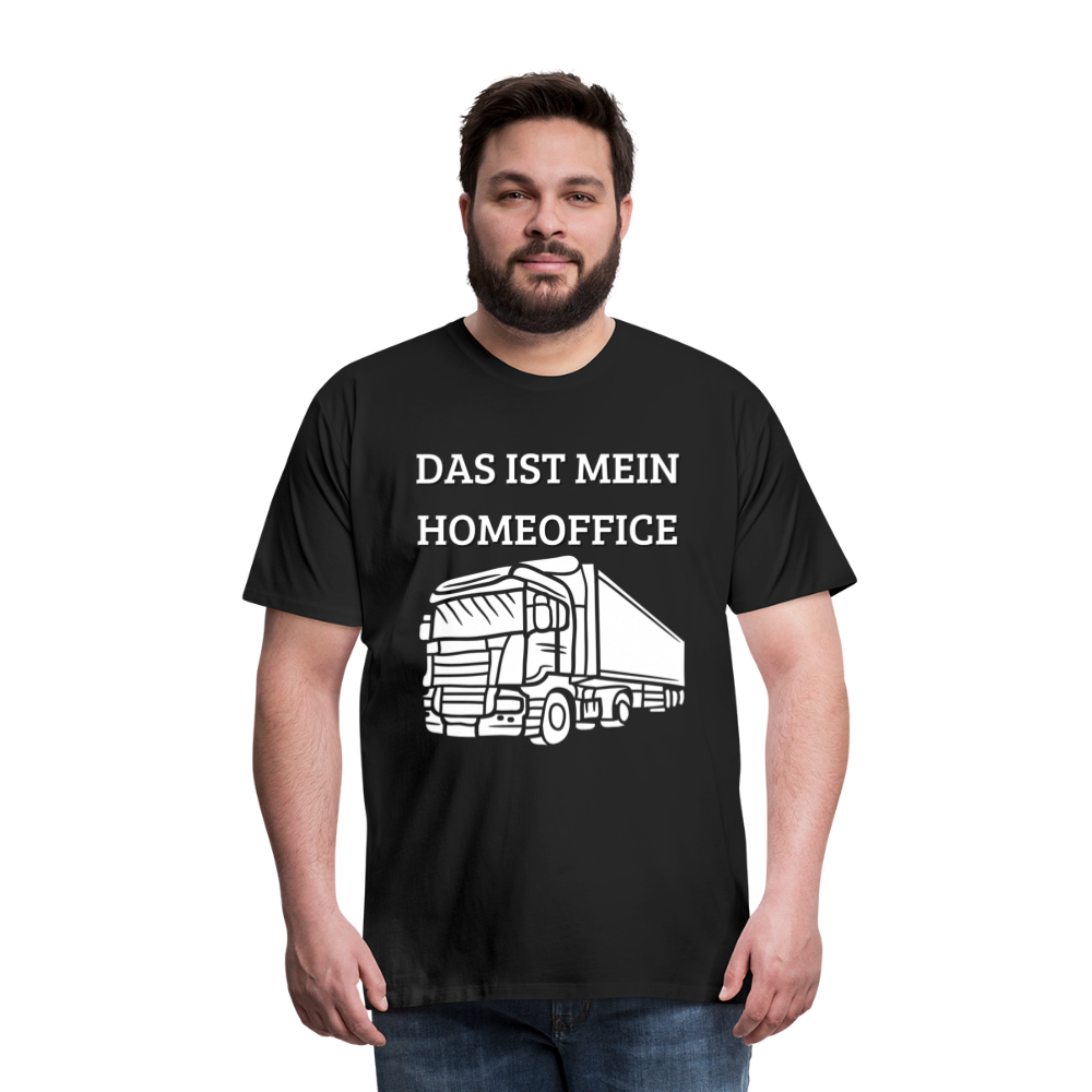 Männer Premium T-Shirt - LKW Homeoffice - Schwarz