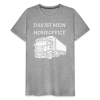 Männer Premium T-Shirt - LKW Homeoffice - Grau meliert