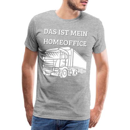 Männer Premium T-Shirt - LKW Homeoffice - Grau meliert