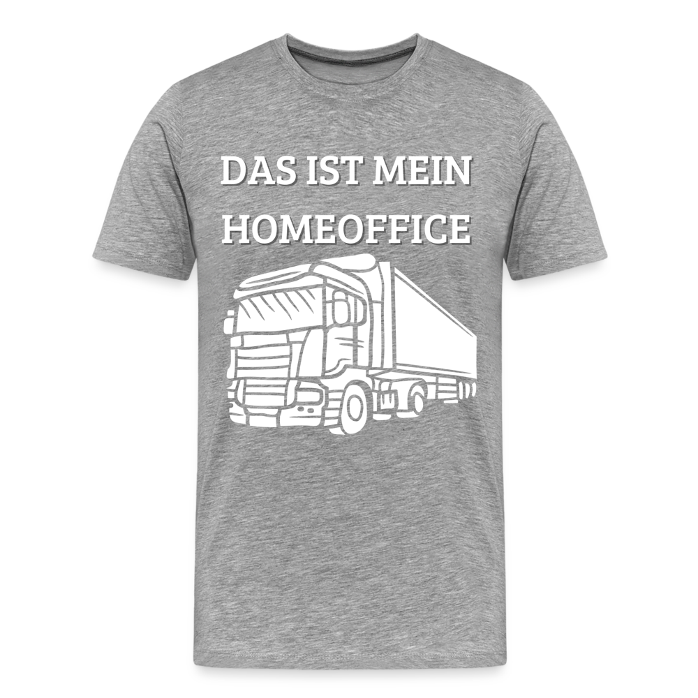 Männer Premium T-Shirt - LKW Homeoffice - Grau meliert