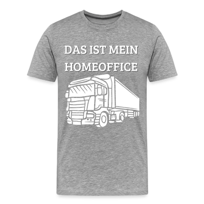 Männer Premium T-Shirt - LKW Homeoffice - Grau meliert