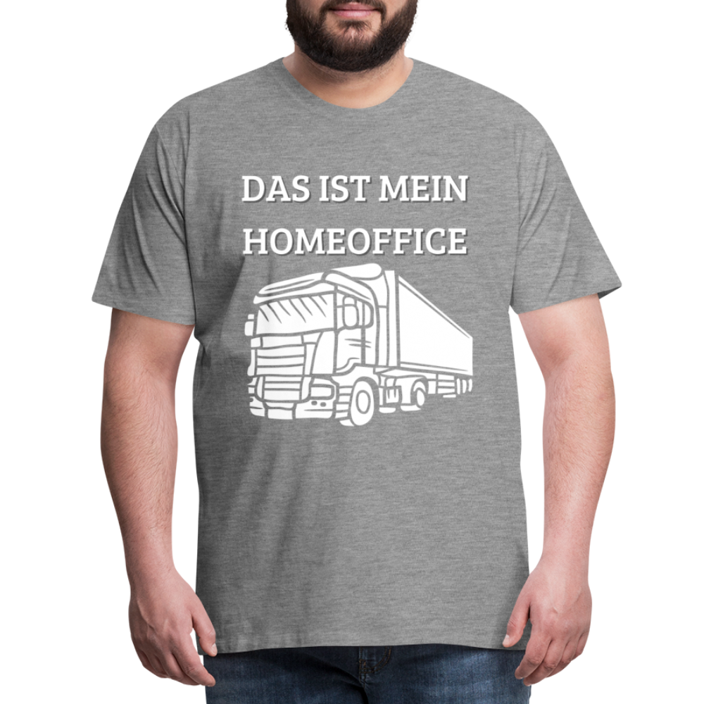 Männer Premium T-Shirt - LKW Homeoffice - Grau meliert