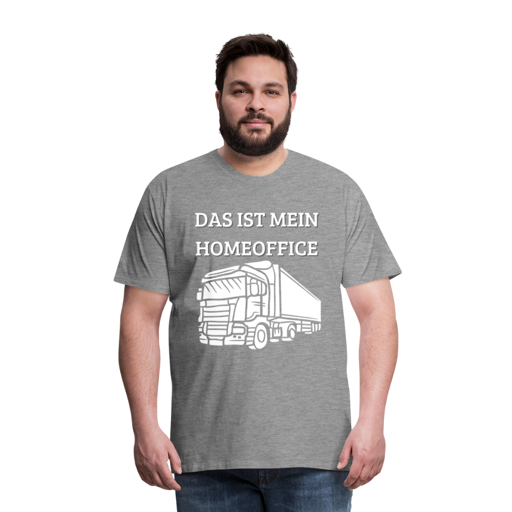 Männer Premium T-Shirt - LKW Homeoffice - Grau meliert