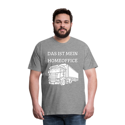 Männer Premium T-Shirt - LKW Homeoffice - Grau meliert