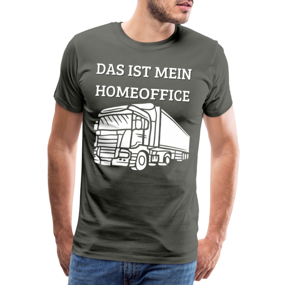 Männer Premium T-Shirt - LKW Homeoffice - Asphalt