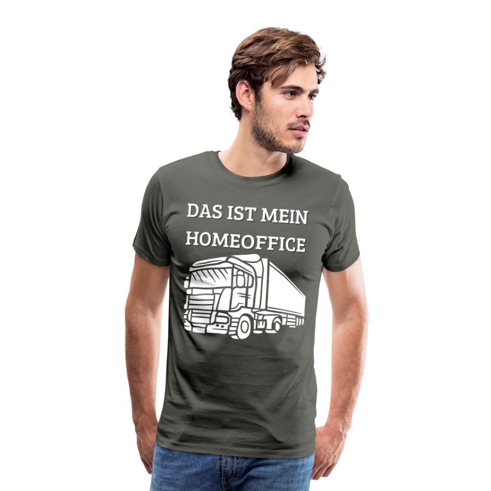 Männer Premium T-Shirt - LKW Homeoffice - Asphalt