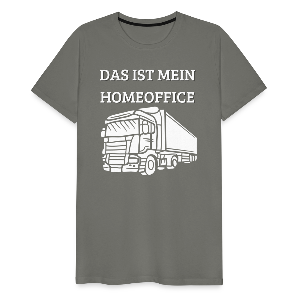 Männer Premium T-Shirt - LKW Homeoffice - Asphalt