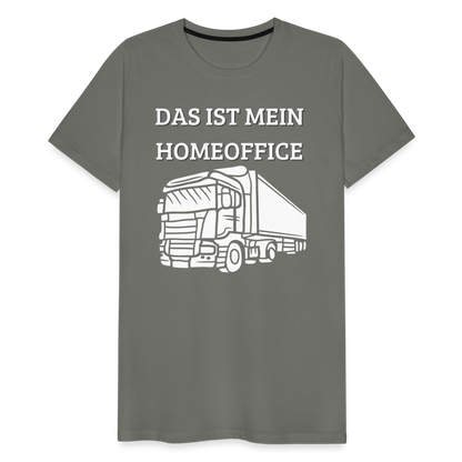 Männer Premium T-Shirt - LKW Homeoffice - Asphalt