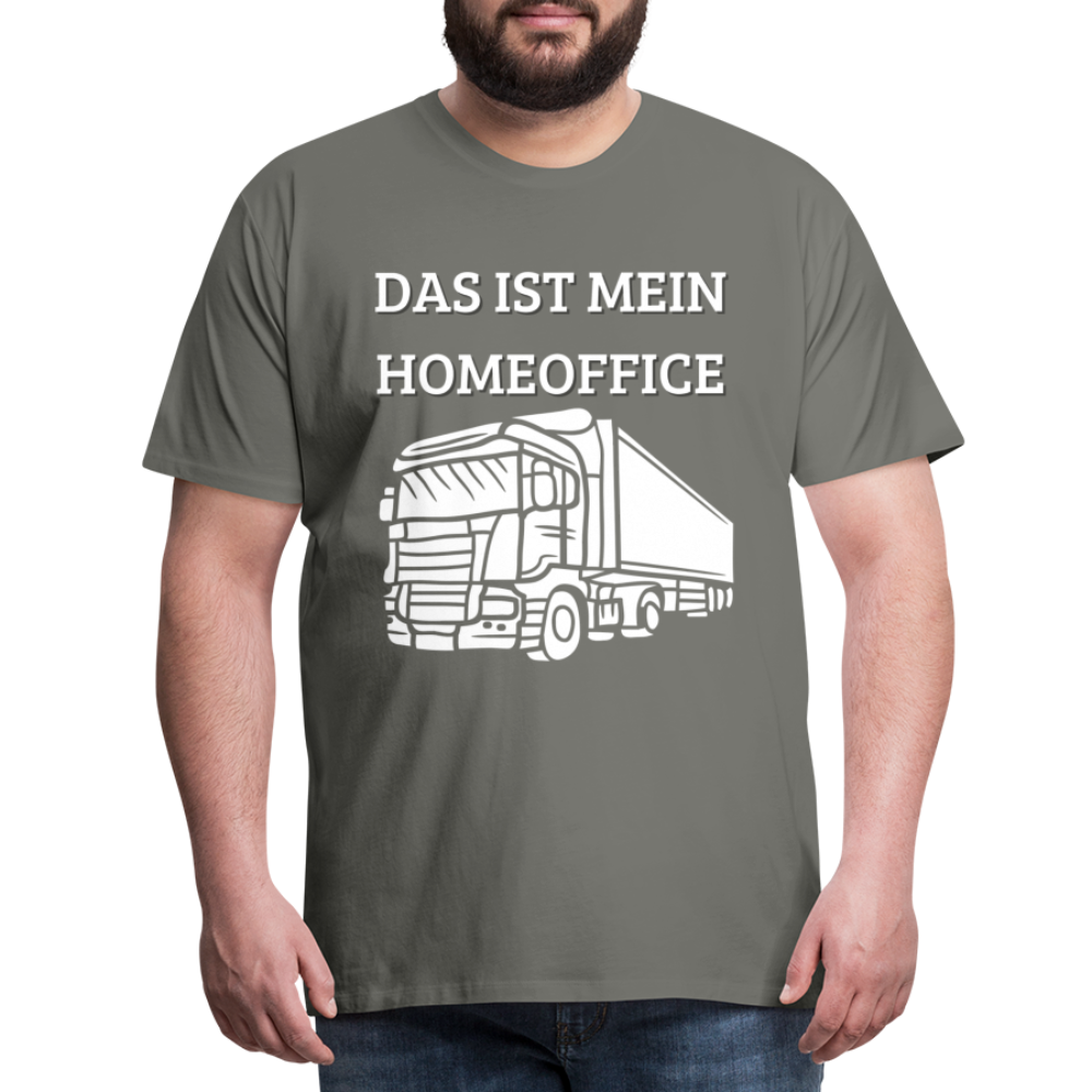 Männer Premium T-Shirt - LKW Homeoffice - Asphalt