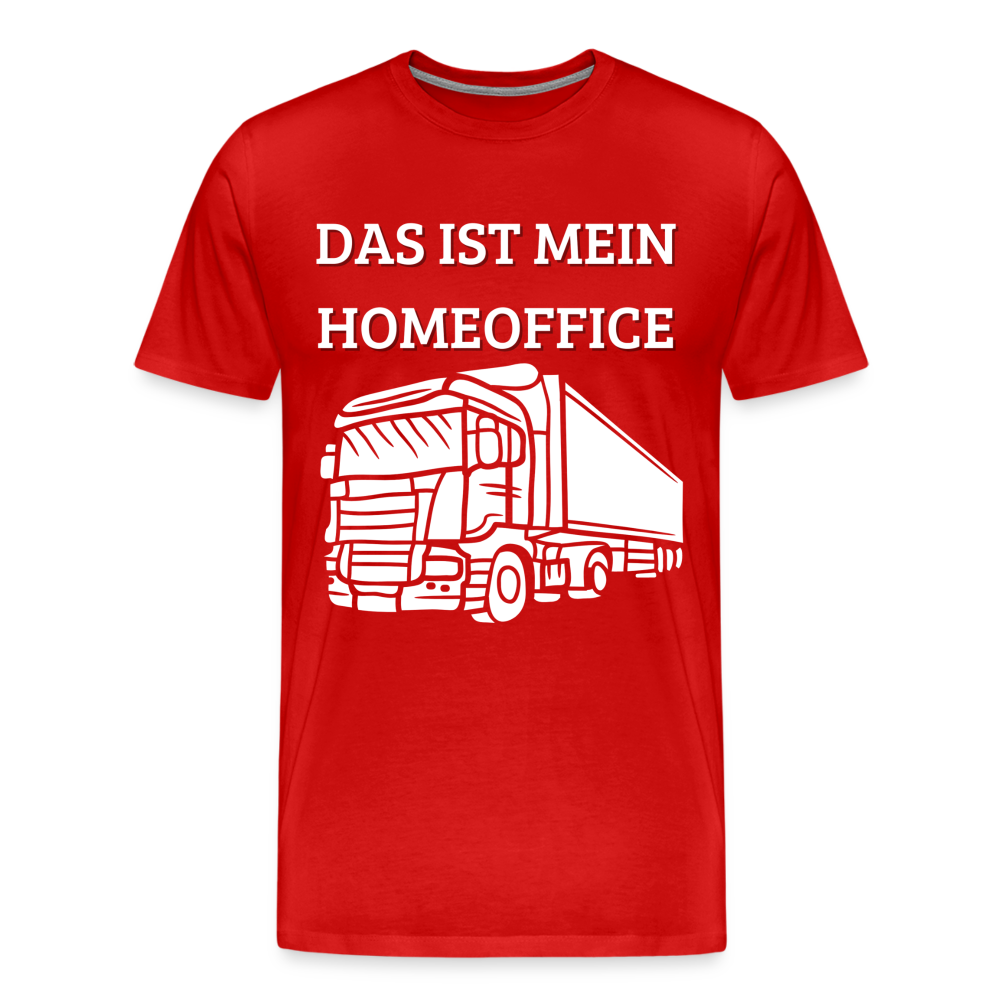 Männer Premium T-Shirt - LKW Homeoffice - Rot