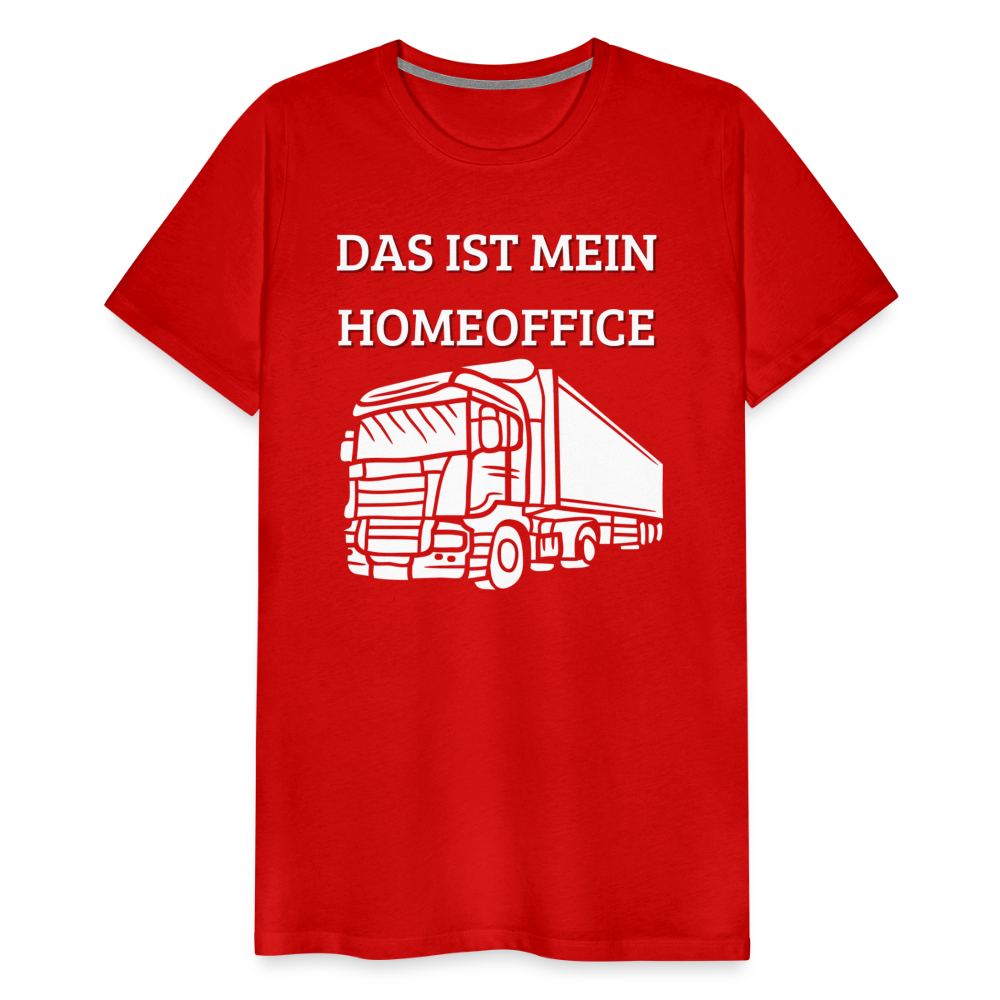 Männer Premium T-Shirt - LKW Homeoffice - Rot