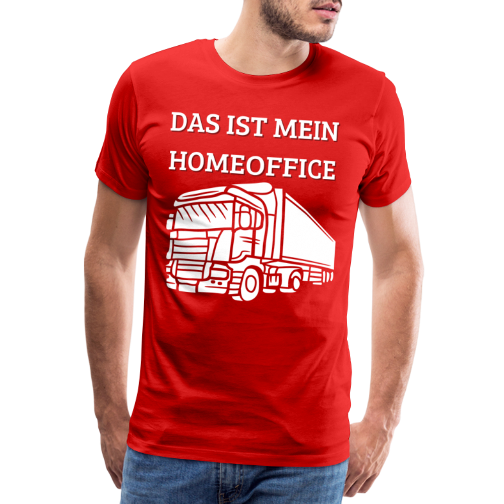 Männer Premium T-Shirt - LKW Homeoffice - Rot