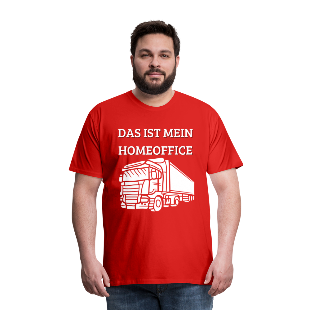 Männer Premium T-Shirt - LKW Homeoffice - Rot