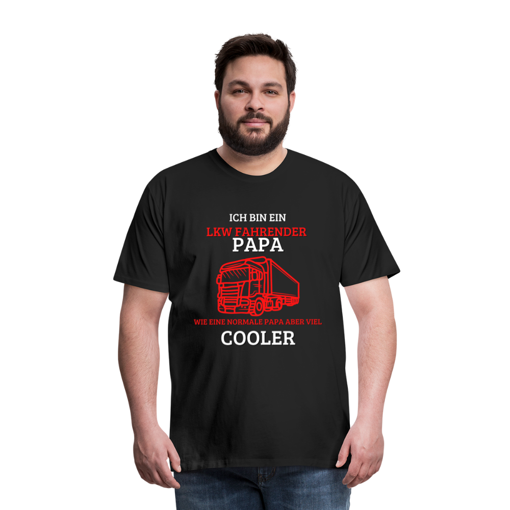 Männer Premium T-Shirt - LKW Cooler Papa - Schwarz