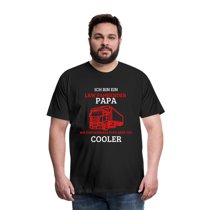 Männer Premium T-Shirt - LKW Cooler Papa - Schwarz