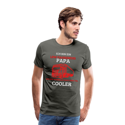 Männer Premium T-Shirt - LKW Cooler Papa - Asphalt